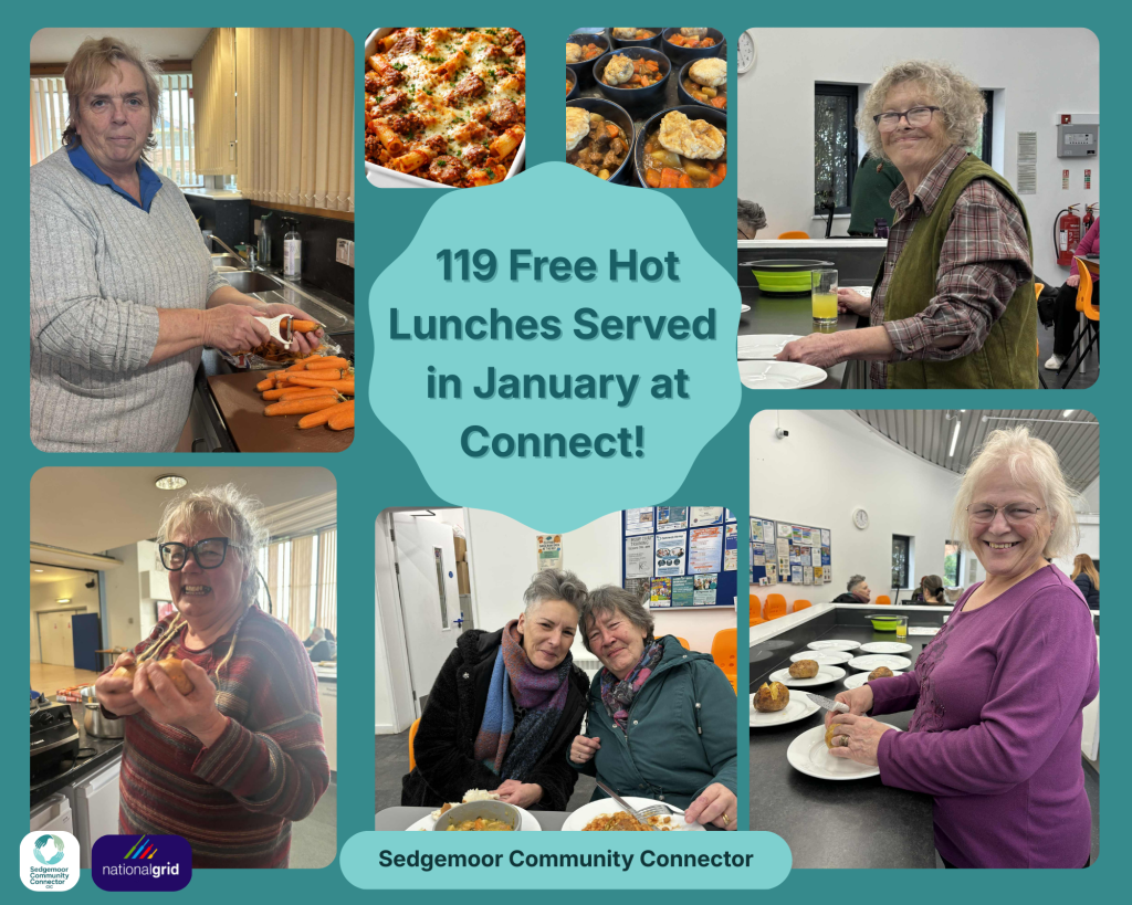 Free hot lunches Bridgwater Sedgemoor Community Connector
